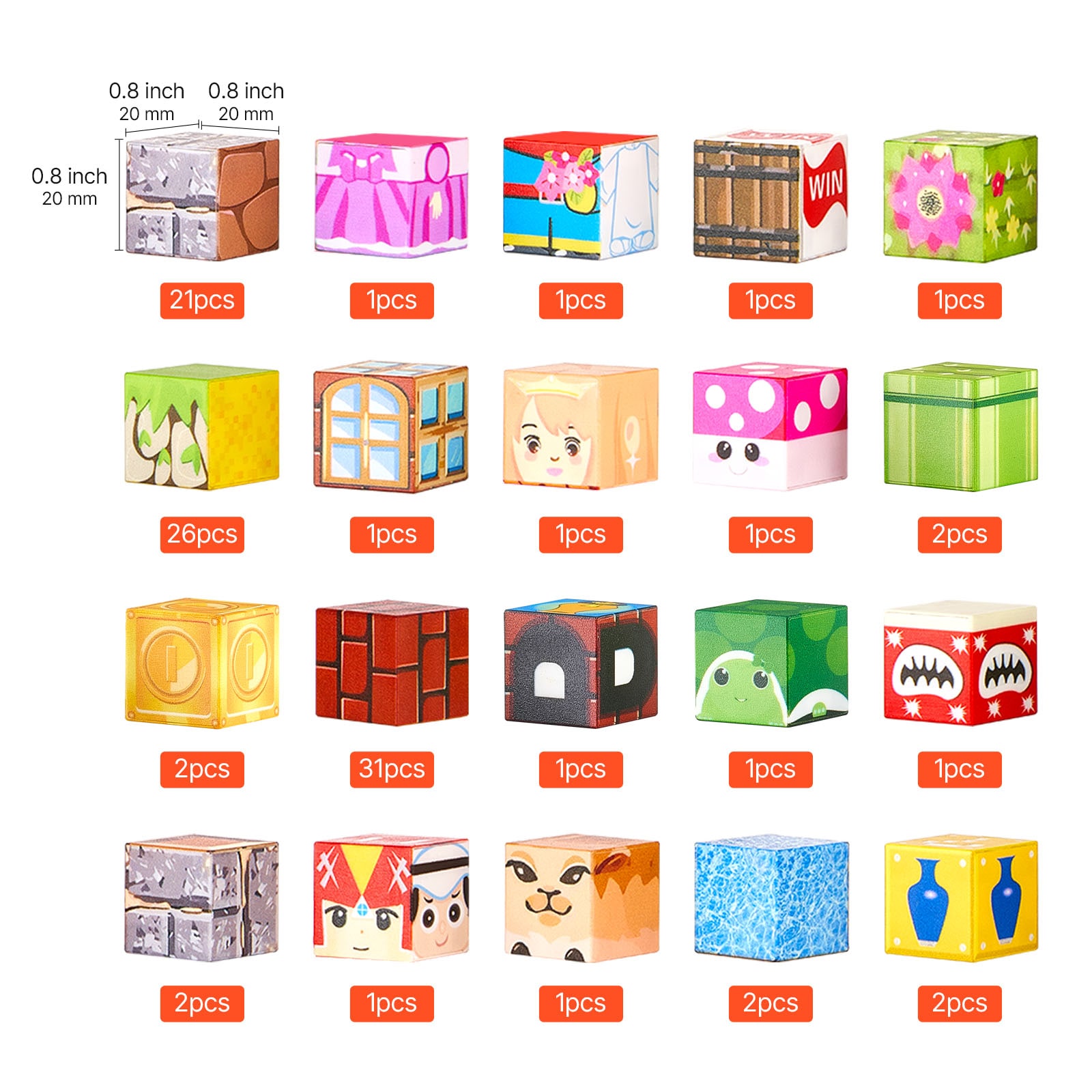 Magnetic Building Blocks Montessori Sensory Stem Educational Set_voghion.com